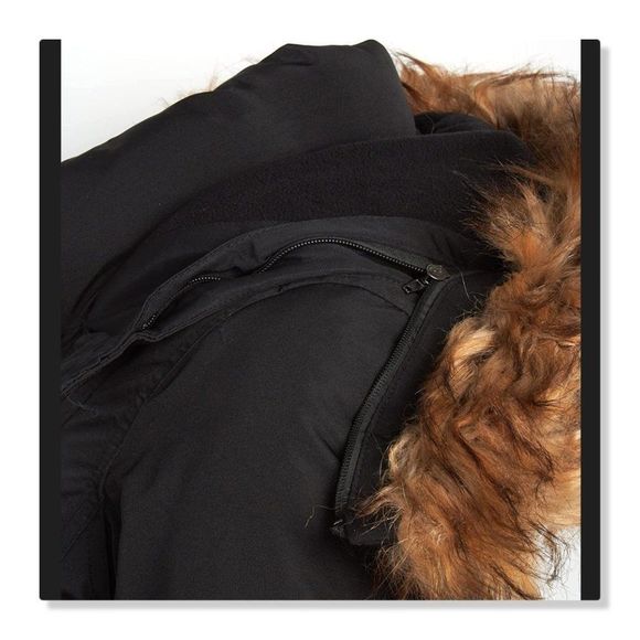 NEW! Canada Weather Gear: Water Resistant Hooded Parka - size Medium in Black - Picture 3 of 16